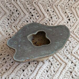 Studio Pottery Ikebana Vase Japanese Style Organic Shaped Flower Vessel 2008